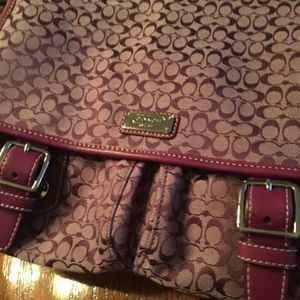 Coach leather and material purses